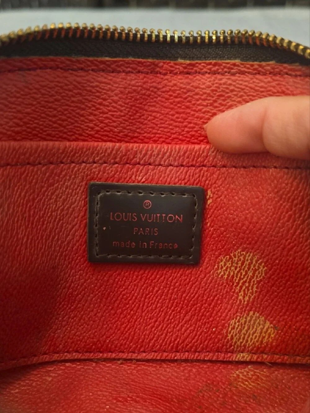 Louis Vuitton Damier Ebene Cosmetic Pouch PM (AS IS / Read Description)